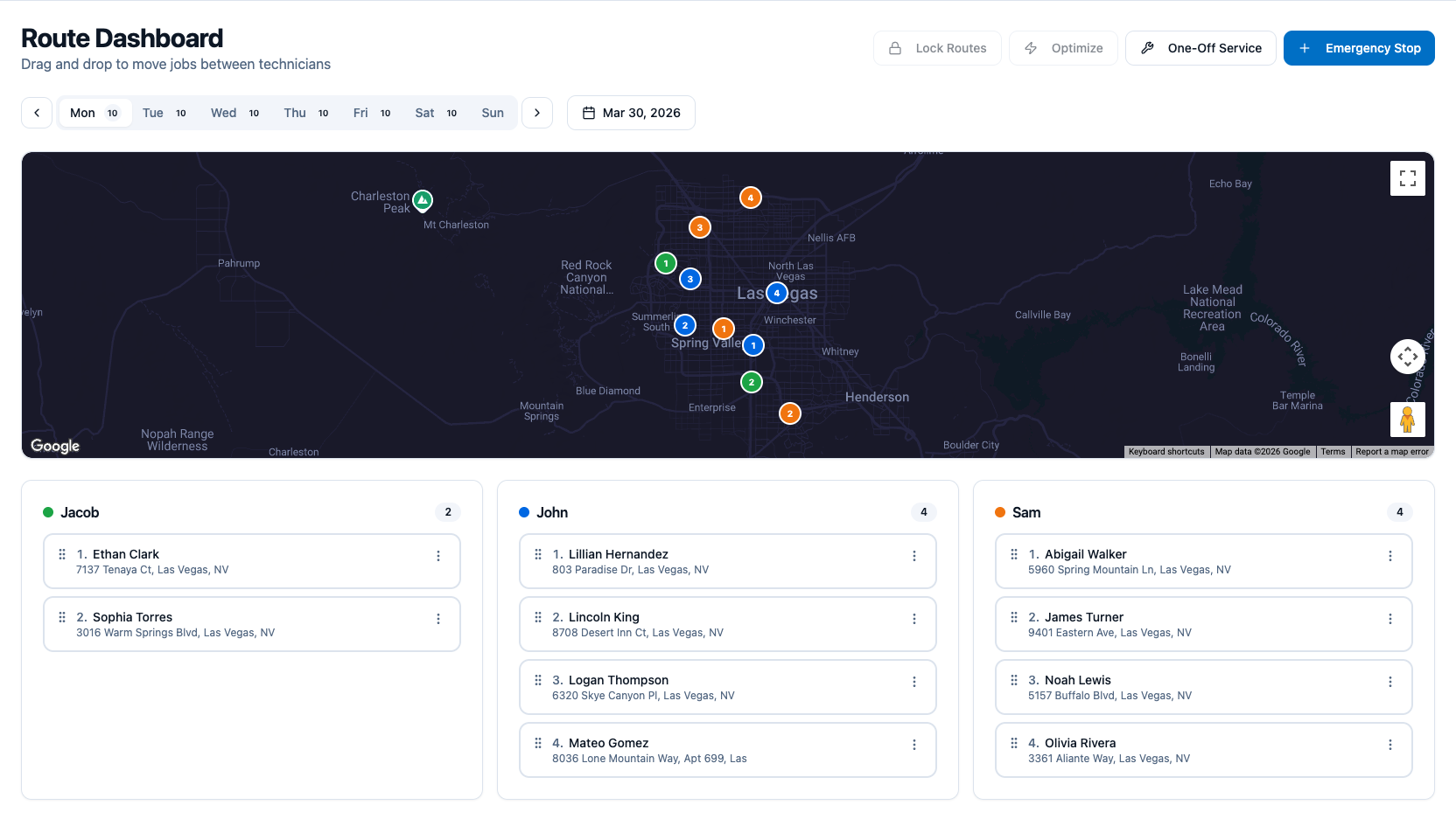 PoolRev product screenshot