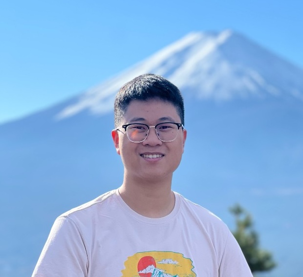 Jordan Szu-Jan Lin, outdoor portrait with Mount Fuji in the background